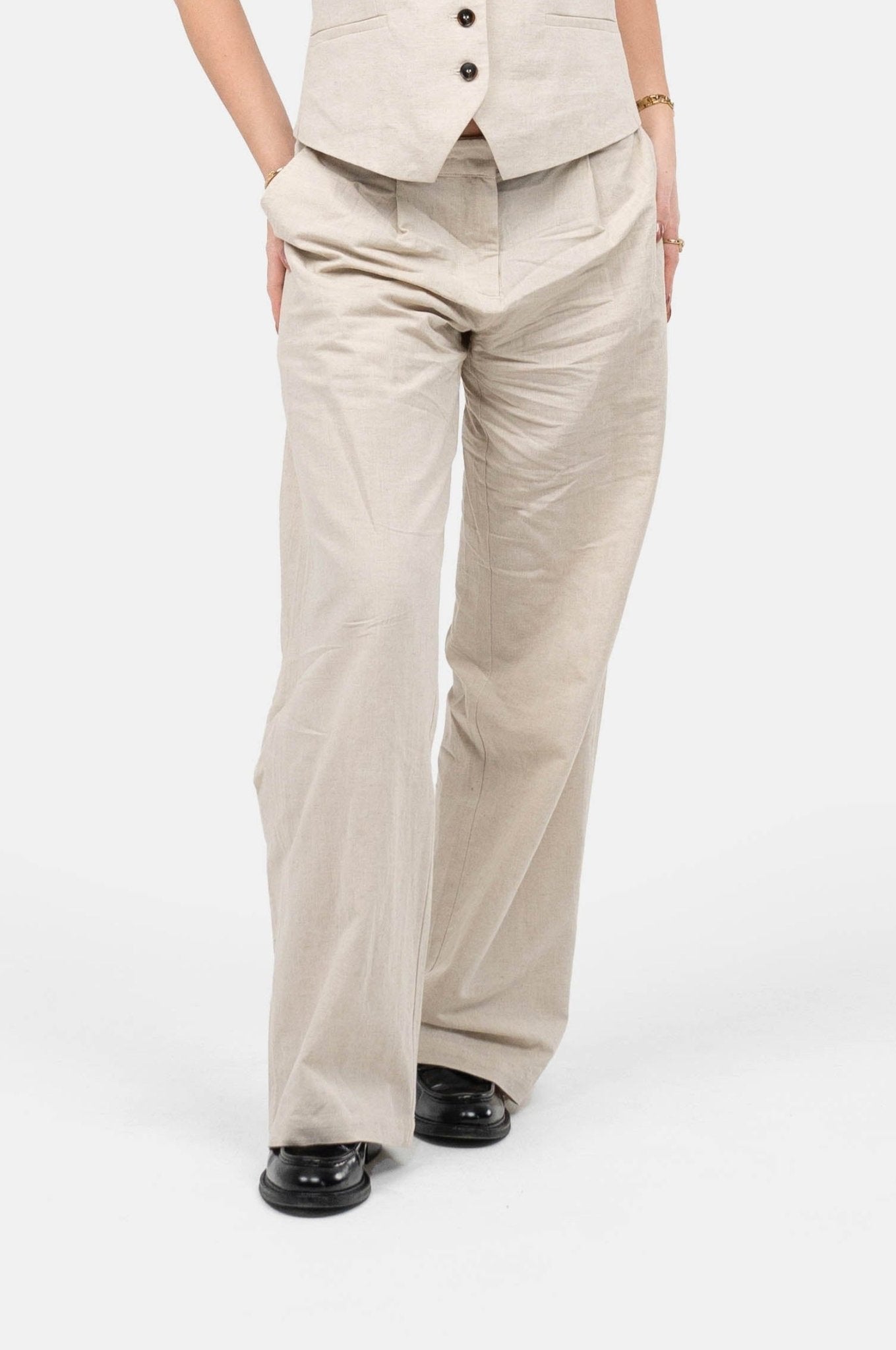 Hør Suitpants Beige | Skagen-clothing.dk